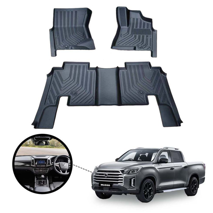 KGM SSANGYONG Musso 3D Floor Mat | Automatic | Available 2018 - Current