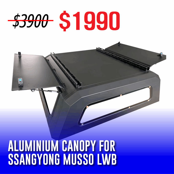 Ssangyong Musso LWB Aluminium Canopy | Heavy Duty Ute Canopies