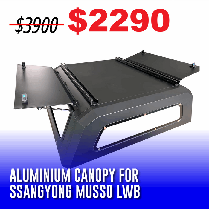 Ssangyong Musso LWB Aluminium Canopy | Heavy Duty Ute Canopies