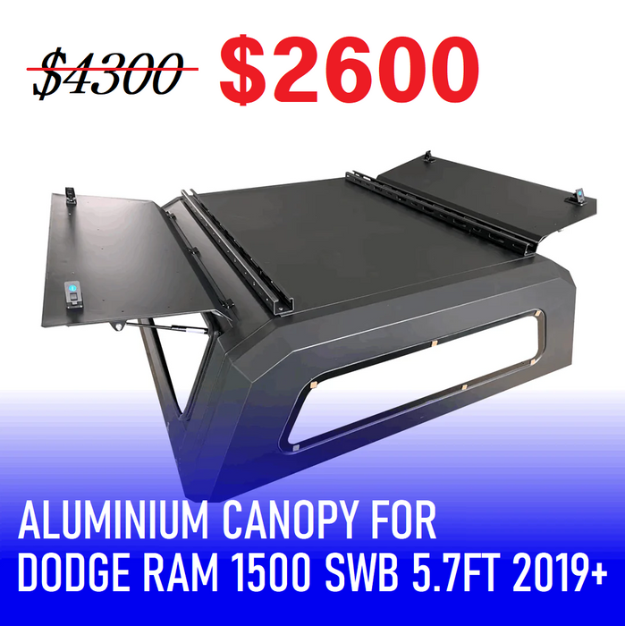 DODGE Ram Aluminium Canopy | Dodge Ram 1500 SWB 5.7ft 2019+ | Heavy Duty Ute Canopies