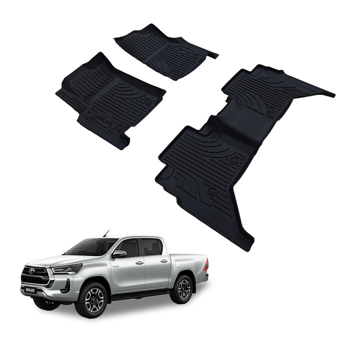 TOYOTA Hilux 3D Floor Mat | Dual Cab 2016+ | Automatic