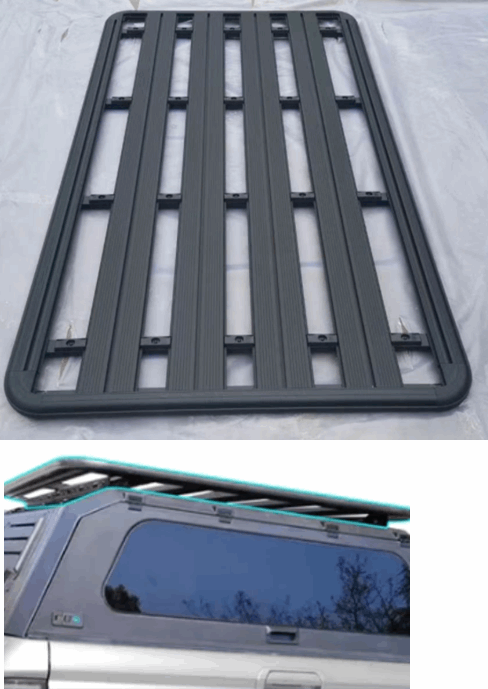 Aluminium Roof Top Platform for CanopyAluminium Roof Top Platform for Canopy  For Long Wheelbase : 145cm x 115cm  For Short Wheelbase : 110cm x 115cm