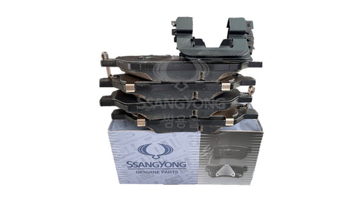 The Genuine Ssangyong Front Brake Pads are specifically designed for Musso vehicles. As a 100% genuine product from Ssangyong Motor Company, they ensure perfect fit and superior performance.  These brake pads are critical to your vehicle's safety, providing the necessary friction to effectively slow and stop your vehicle. Opting for our Genuine Ssangyong Front Brake Pads guarantees quality and enhances the longevity of your braking system.