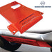 Introducing the Genuine Ssangyong Under Cover for Musso. This 100% authentic accessory is designed to provide superior protection for the undercarriage of your vehicle.  This vibrant red undercover measures 806mm in width, 938mm in length, and 109mm in height. It's crafted from robust SS41 material with a thickness of 3T, ensuring durability and resistance against road debris and harsh driving conditions.