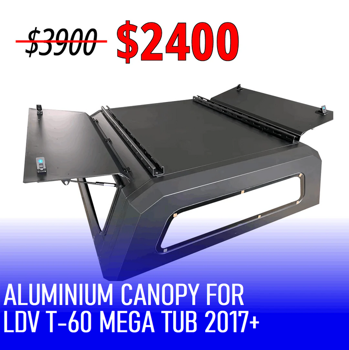 LDV T-60 Mega Tub 2017+ Aluminium Canopy | Heavy Duty Ute Canopies